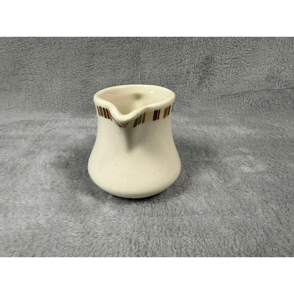 1970 Shenango China Interpace Geometric Restaurant Ware Creamer A-28